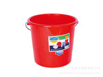 RED Round Plastic Buckets With Attached Arm