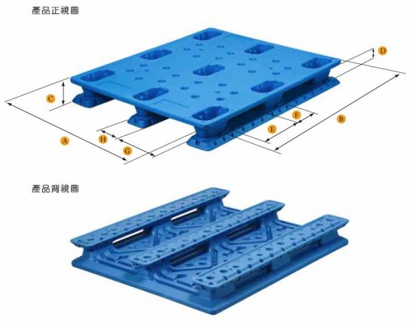  Double blow moulding pallet  L1111