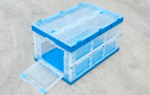 4634Attached Clear Lid Collapsible Clear Container